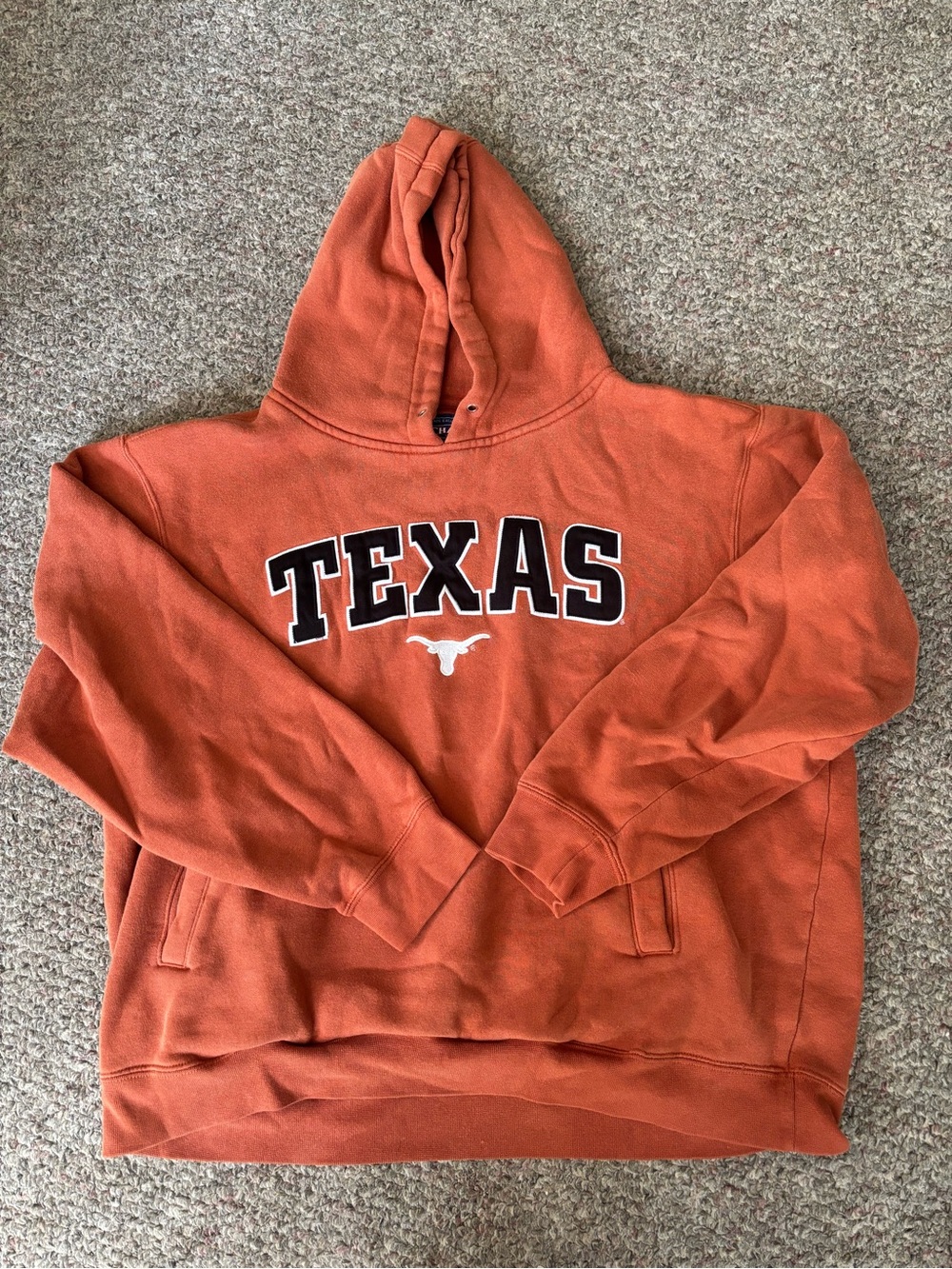 Vintage Texas Longhorns Orange Hooded Sweatshirt